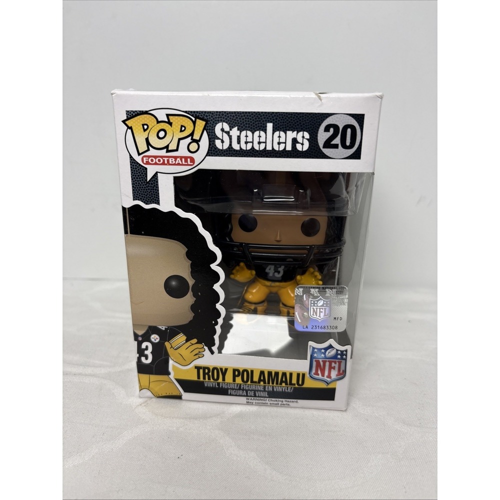 Funko Pop 20 NFL Troy Polamalu Pittsburgh Steelers Vinyl Figure New Sealed Box